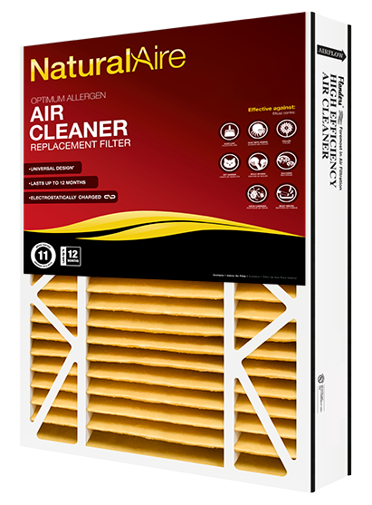 16x25x3 NaturalAire Optimum Allergen MERV 11 Filters 82755.031625 (2 pack)