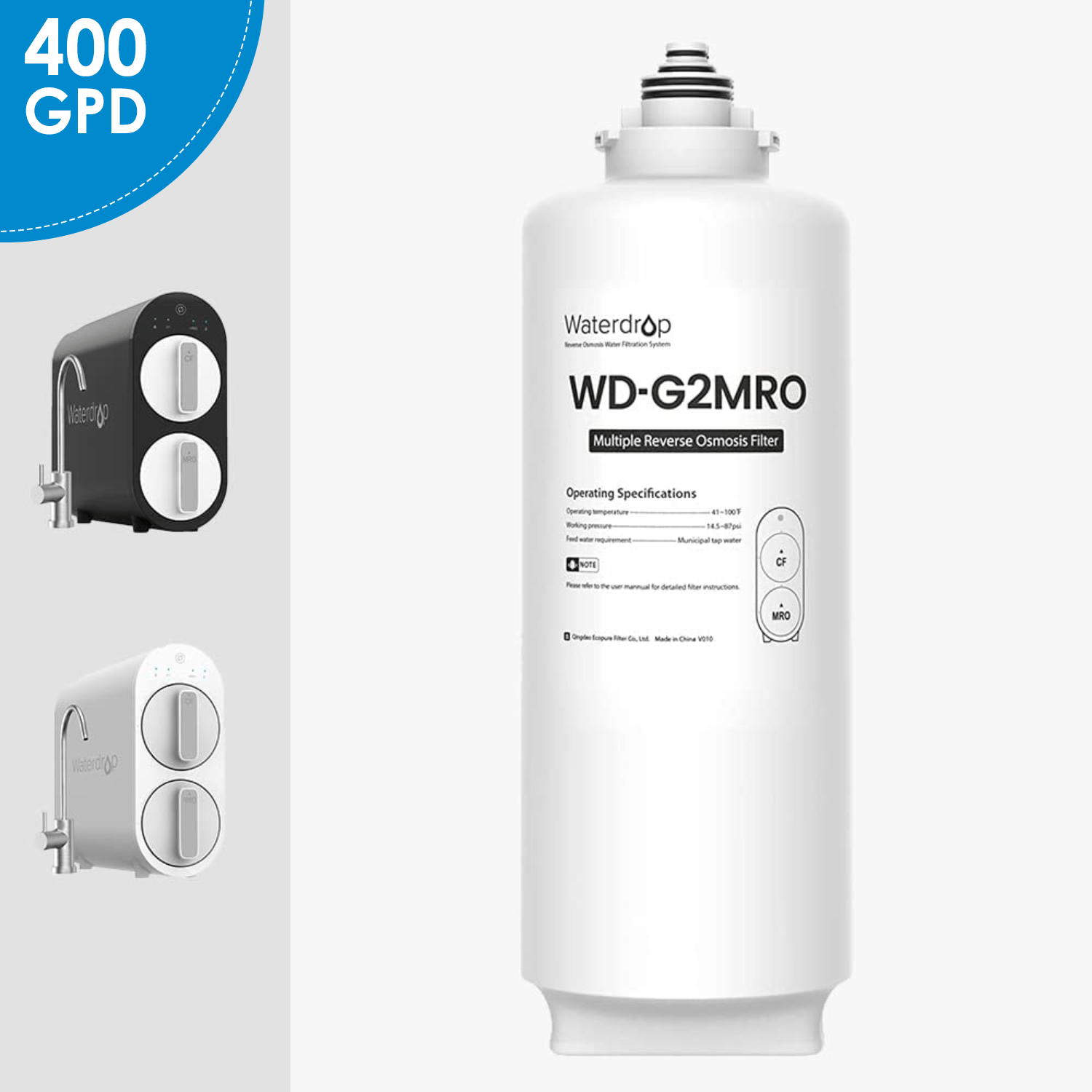 WD-G2MRO Filter for waterdrop G2 Series Reverse Osmosis System