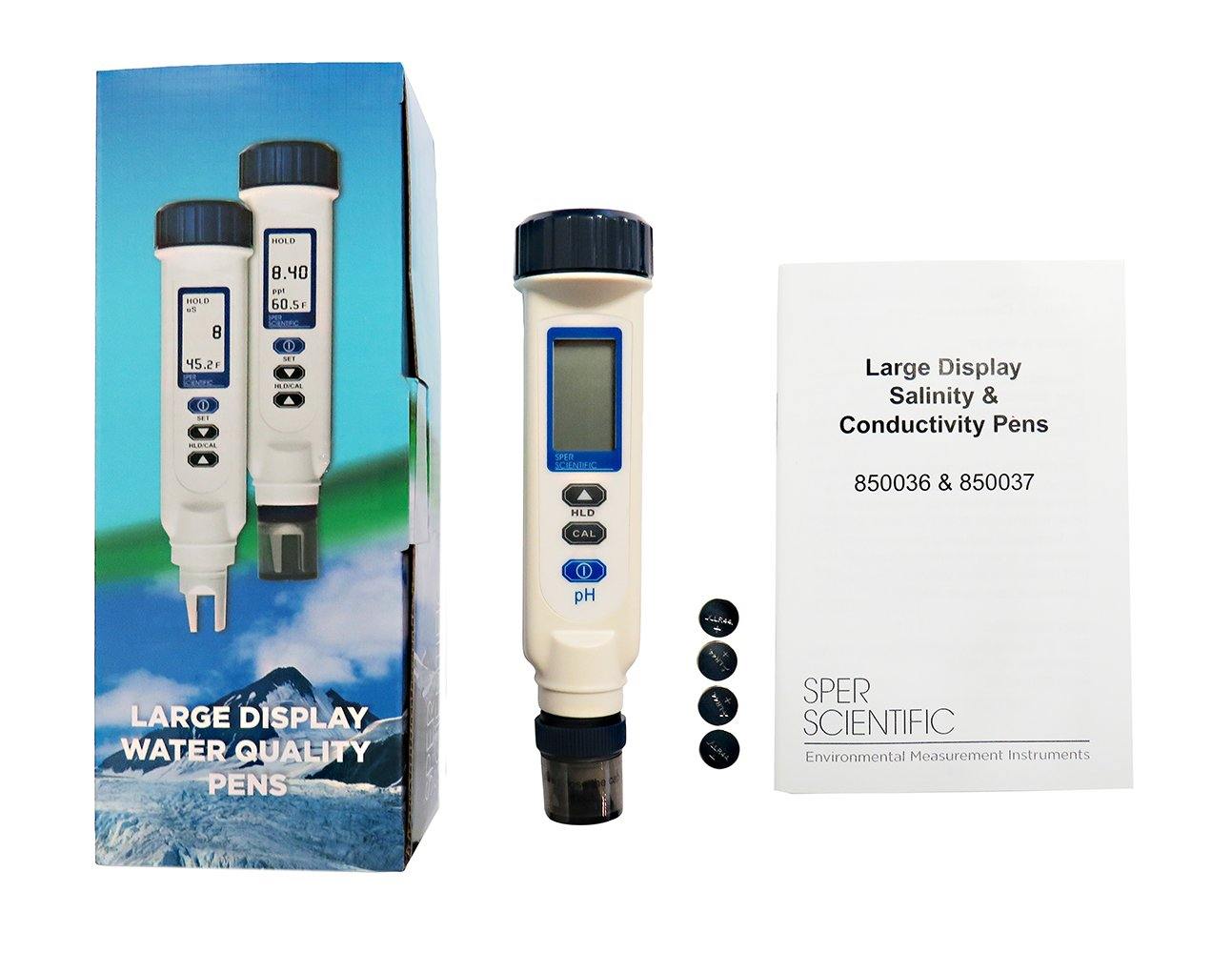 Salinity / Temperature Pen with Large LCD Display