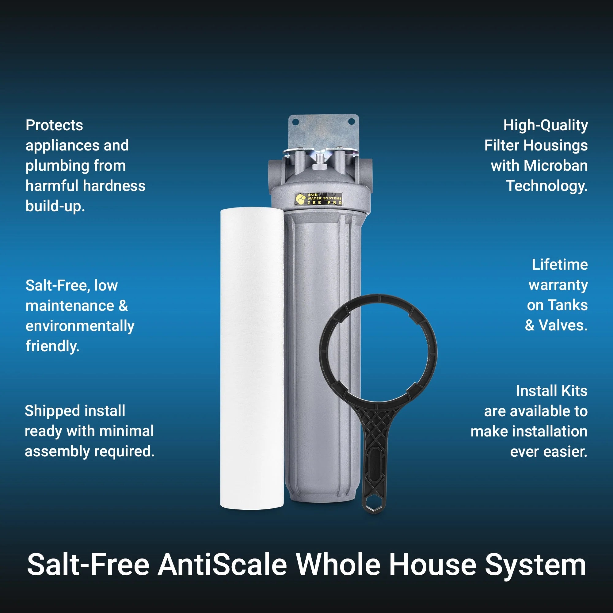 CBS PPH Salt-Free Water Softener AntiScale Whole House System