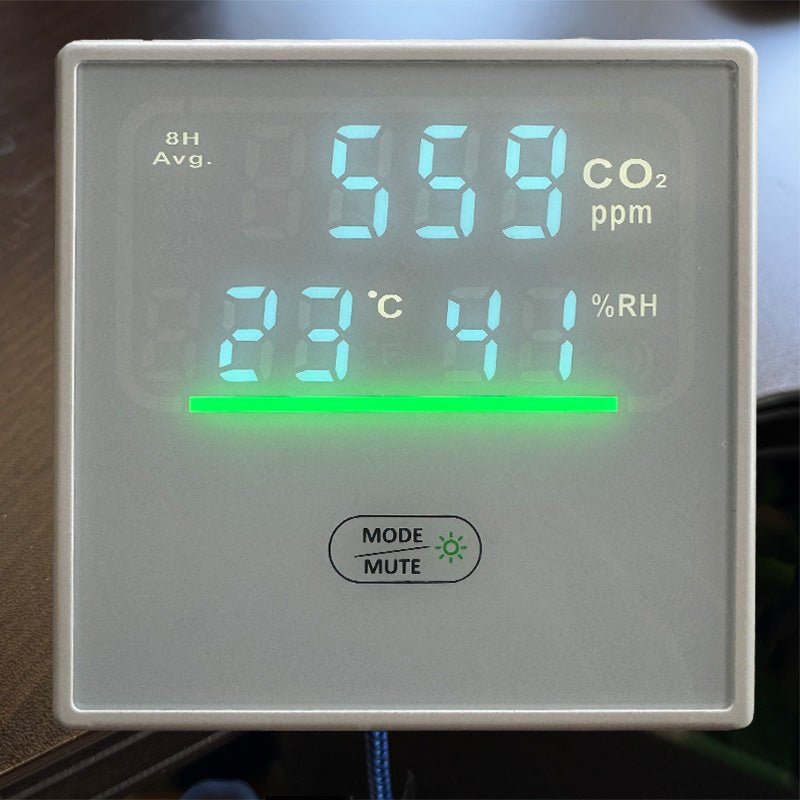 Hardwired CO2, Humidity & Temperature IAQ Monitor with Dual Power Input