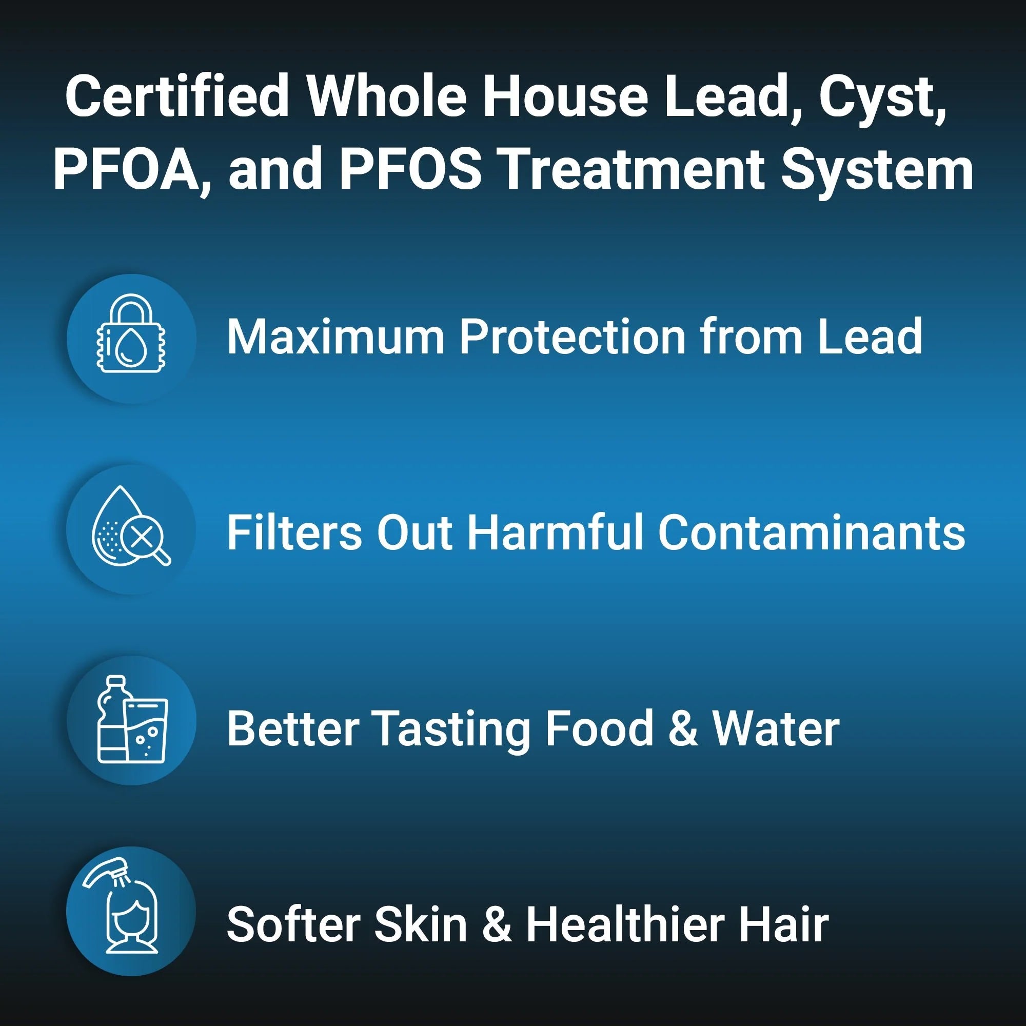 OP1L Certified Whole House Lead, Cyst, PFOA, and PFOS Water Filter System