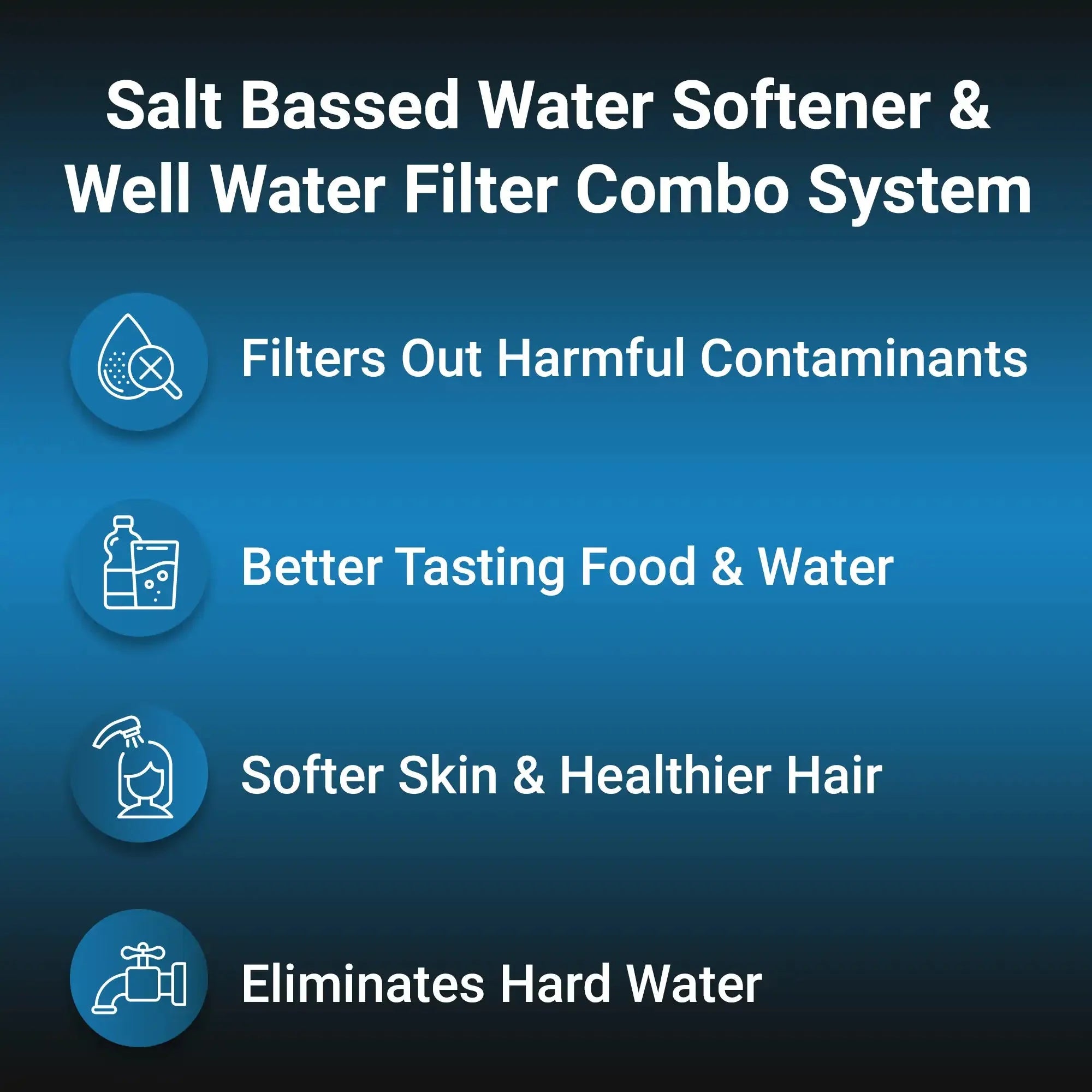 RKIN Salt Based Water Softener and Well Water Filter Combo