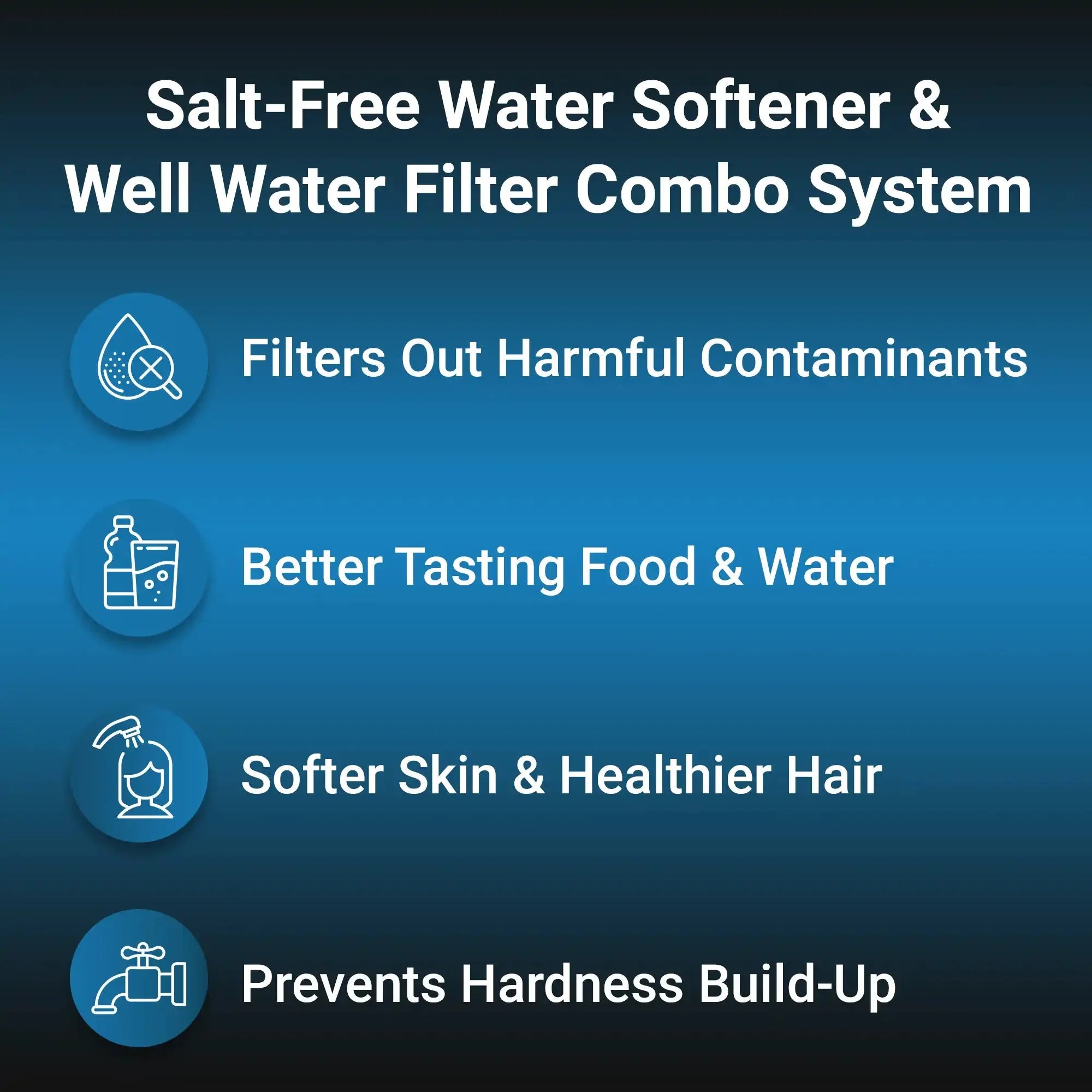 Salt-Free Water Softener and Well Water Filter Combo