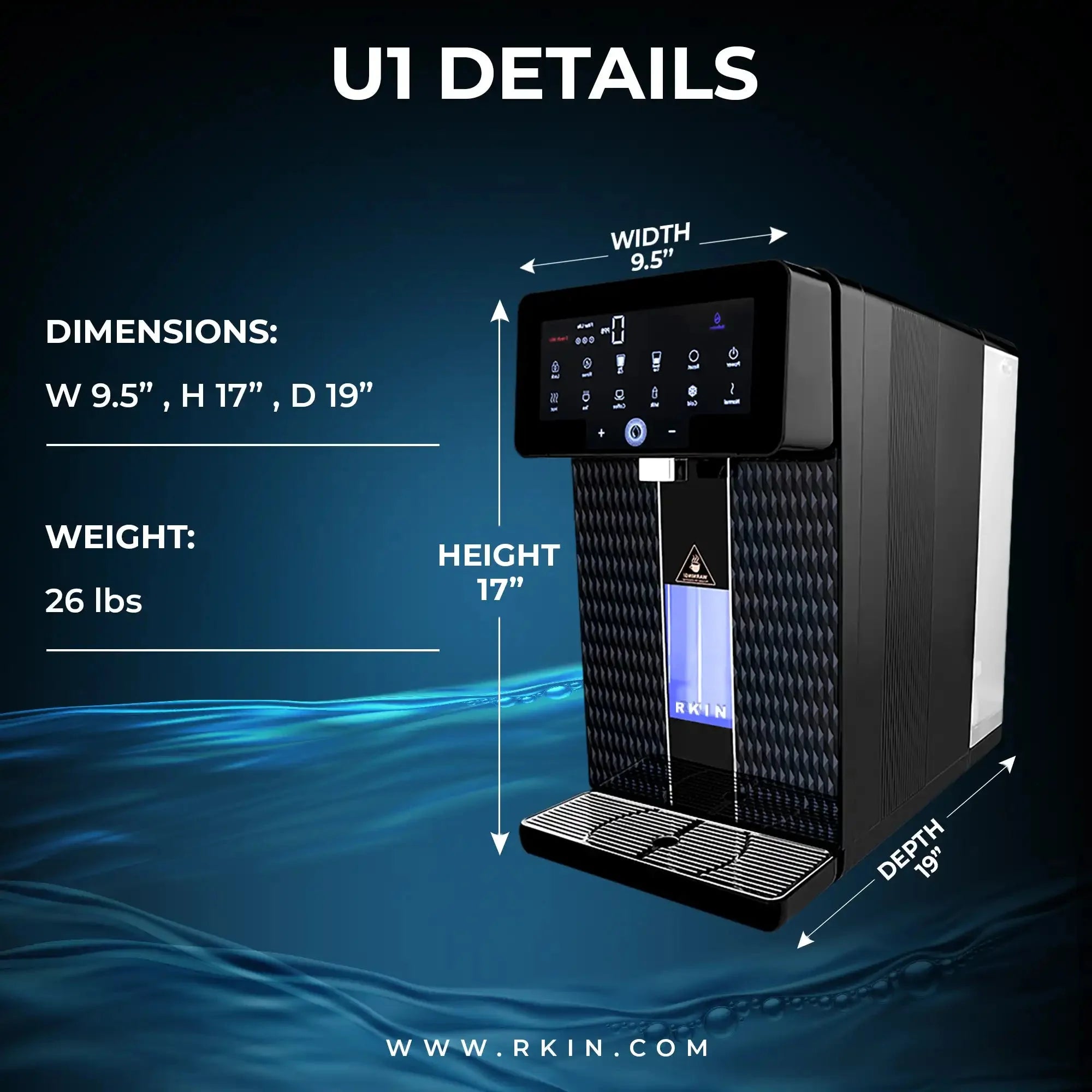 RKIN U1 Space-Saving 4-in-1 Water Filter System