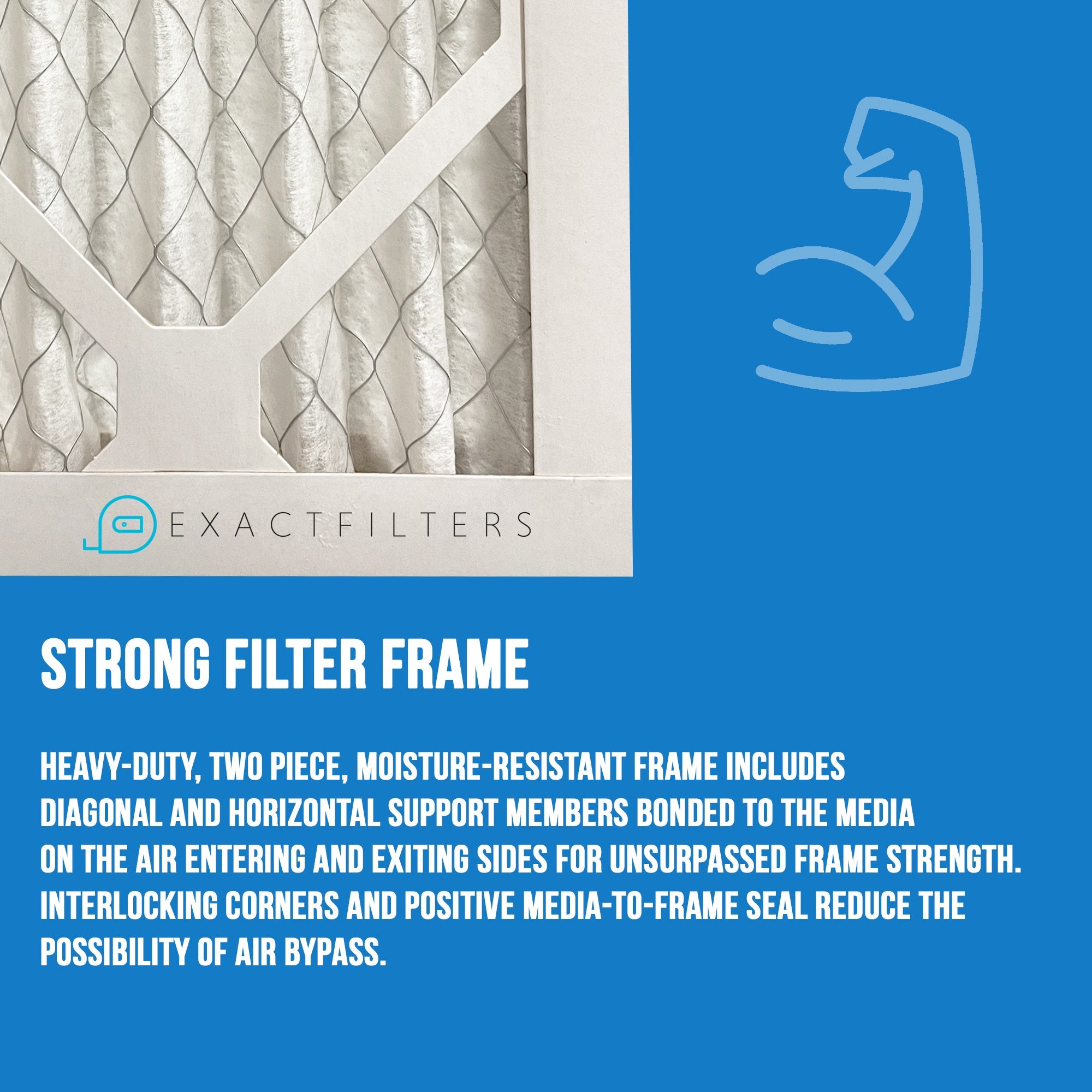 Exact Filters Pleated MERV 8 Replacement Air Filters (12 Filters)